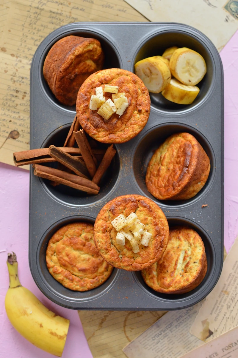 FIT MUFFINY BANANOWE BEZ LAKTOZY I GLUTENU
