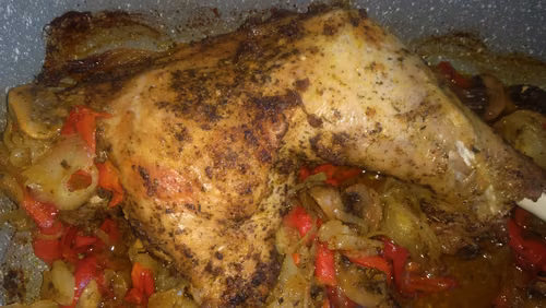 Pieczona noga z indyka