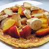 Amarantusowy omlet z owocami