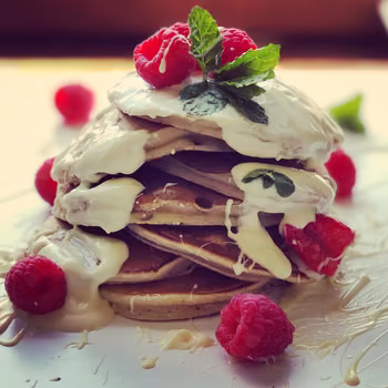 Bananowe pancakes z białą czekoladą