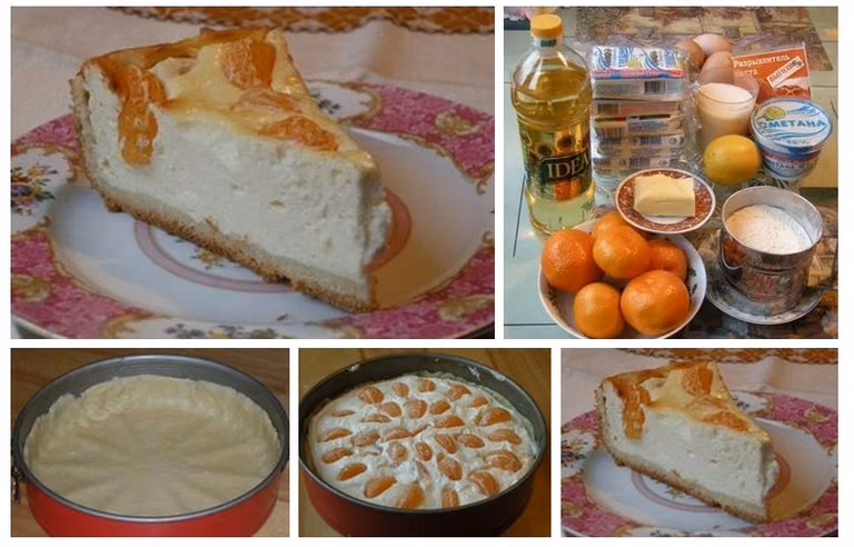 Pyszny sernik z mandarynkami
