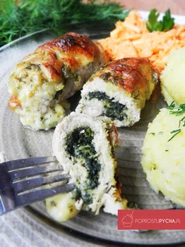 Nadziewane roladki ze szpinakiem