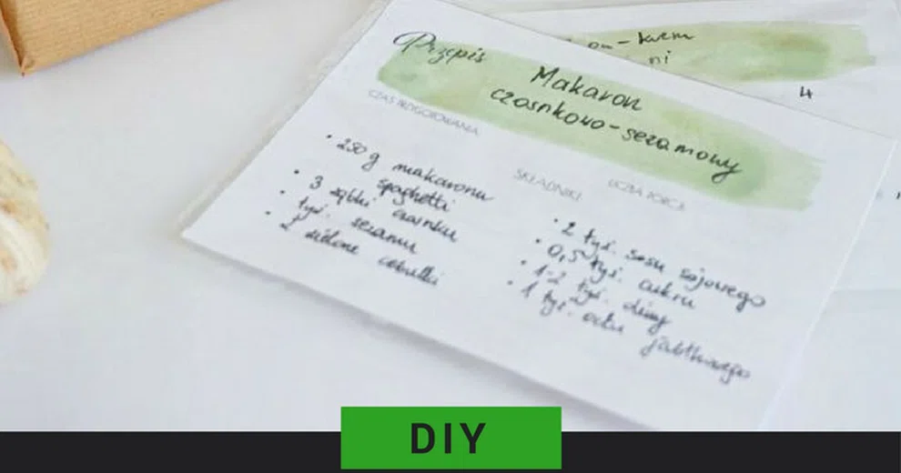 Kartki Na Przepisy Do Druku DIY Przepiśnik + karty na przepisy do druku Kobieceinspiracje.pl