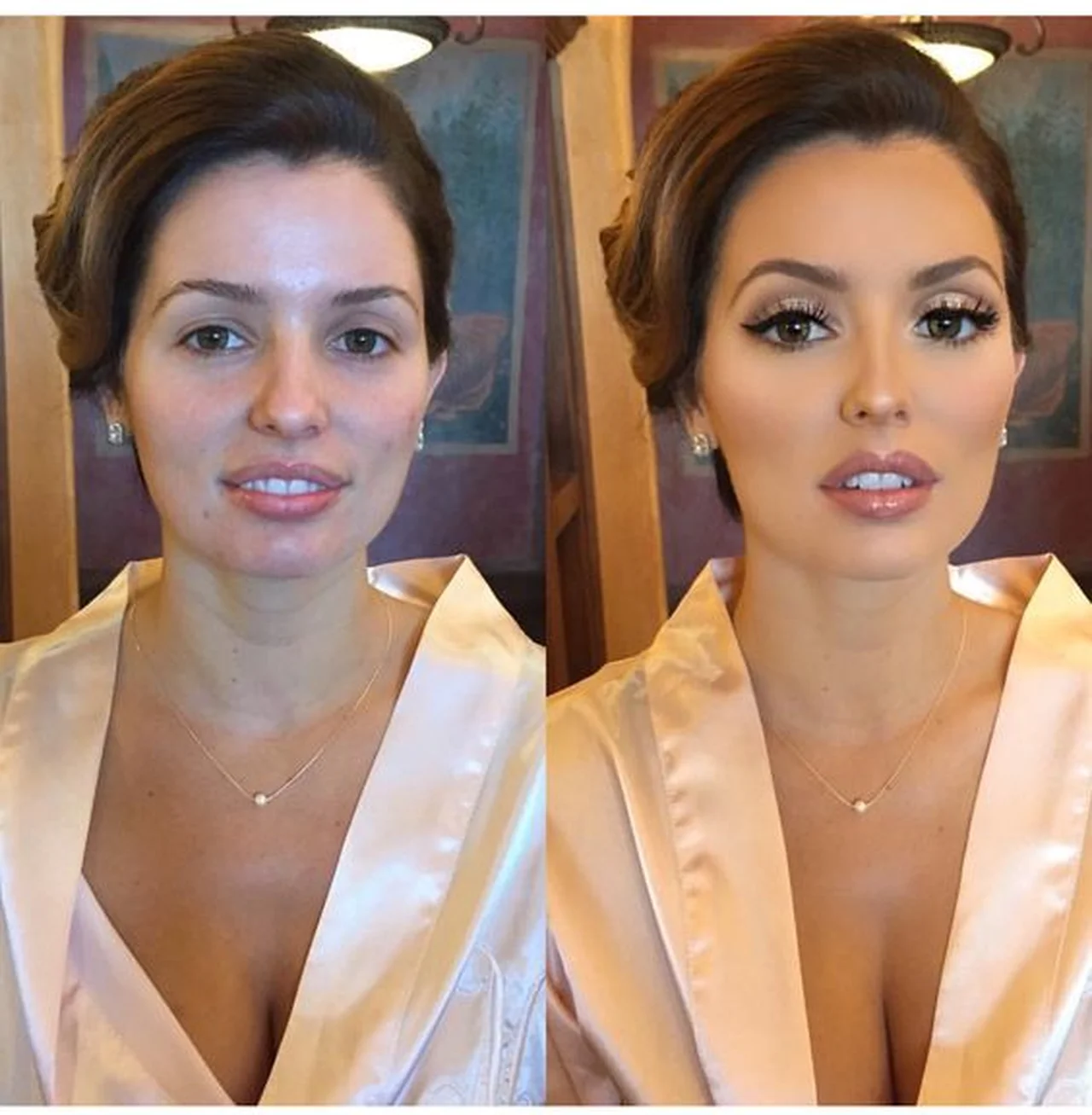 Make up przed i po