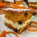 Ciasto marchewkowe z orzechami i kremem