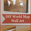 DIY- Mapa na drewnie