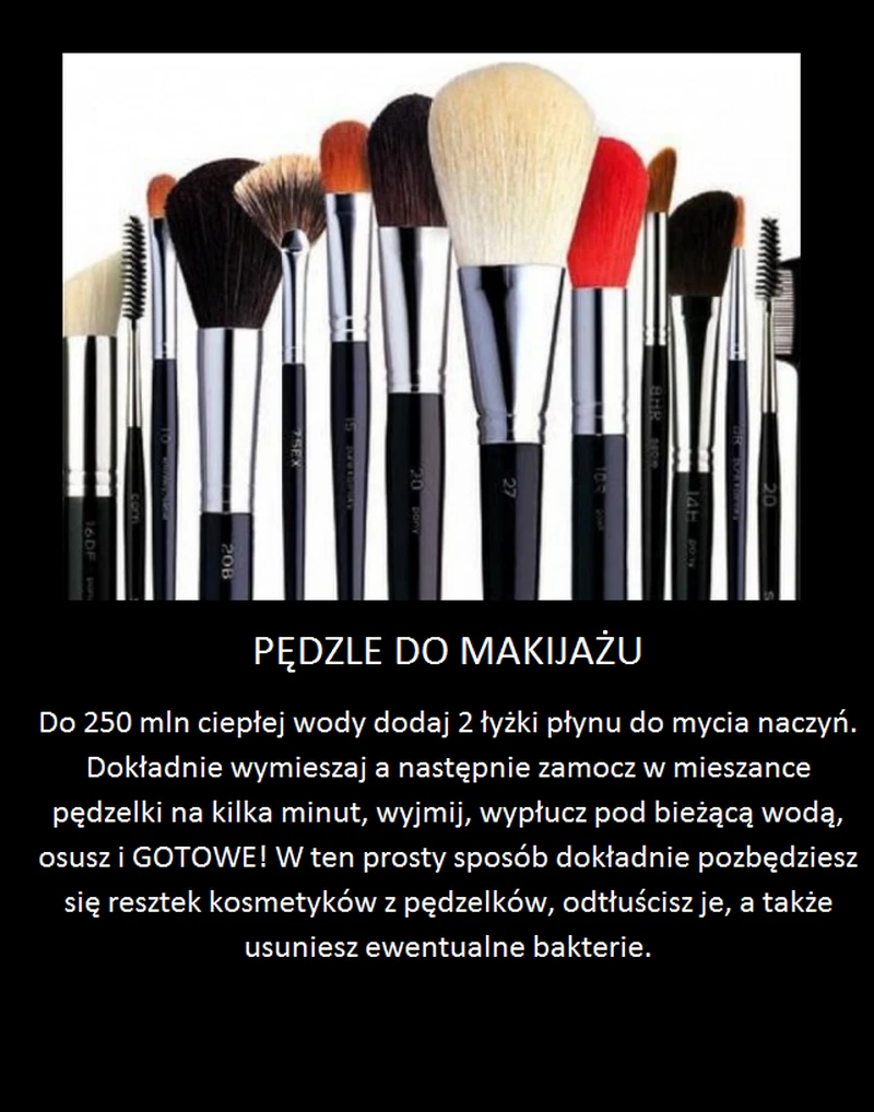 Super sposób na wyczyszczenie pędzli do makijażu