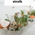 DIY Prosty Wielkanocny stroik na stół • origamifrog.pl