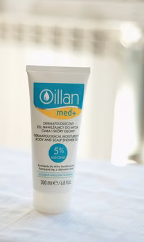 Oillan Med+ Dermatologiczny żel nawilżający do mycia ciała i skóry głowy
