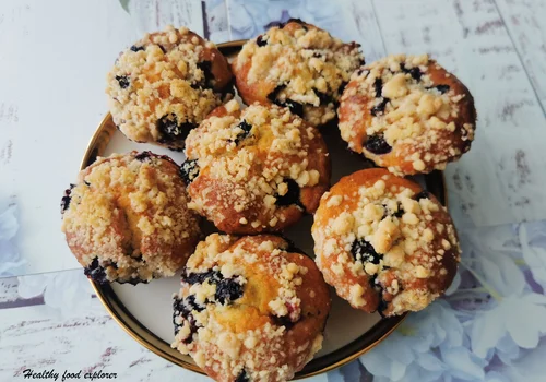 Muffinki z jagodami i kruszonką