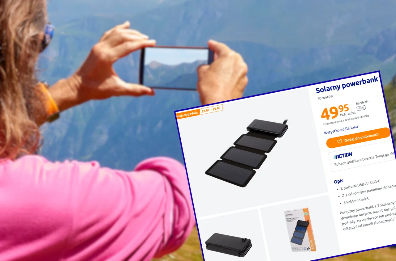 Ten solarny gadżet z Action uratuje każde wakacje! Naładuje telefon gdziekolwiek bez kabli i gniazdka