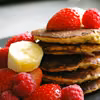 Pancakes owsiane z malinami