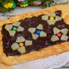 mazurek z dżemem ananasowym i czekoladą
