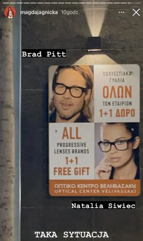 Zdjęcie Natalia Siwiec w reklamie z Bradem Pittem! Plakat z modelką i aktorem krąży po sieci! #1