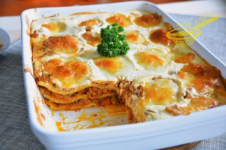 lasagne z ricottą i mozzarellą
