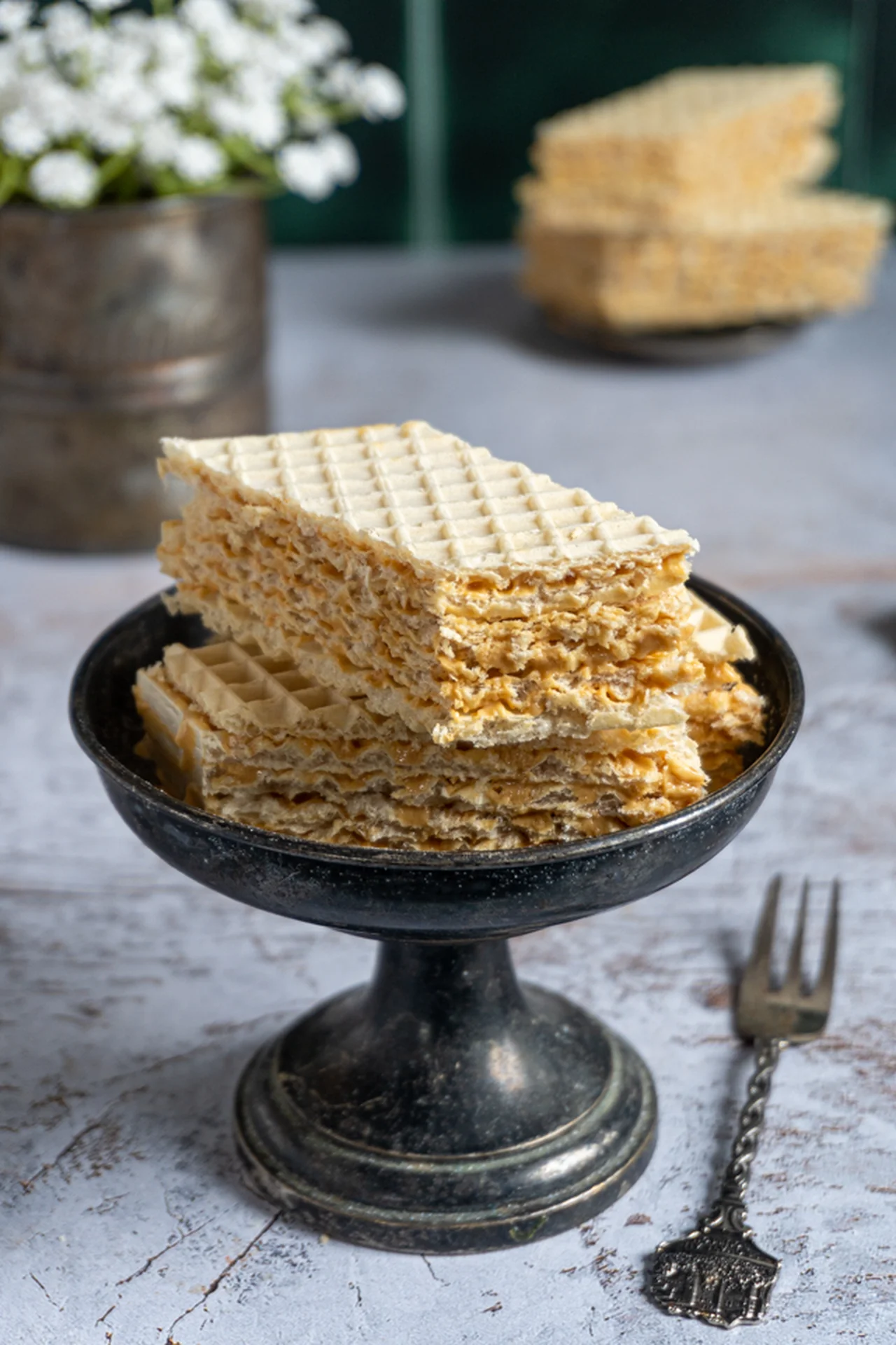 Wafle z kajmakiem - wersja błyskawiczna