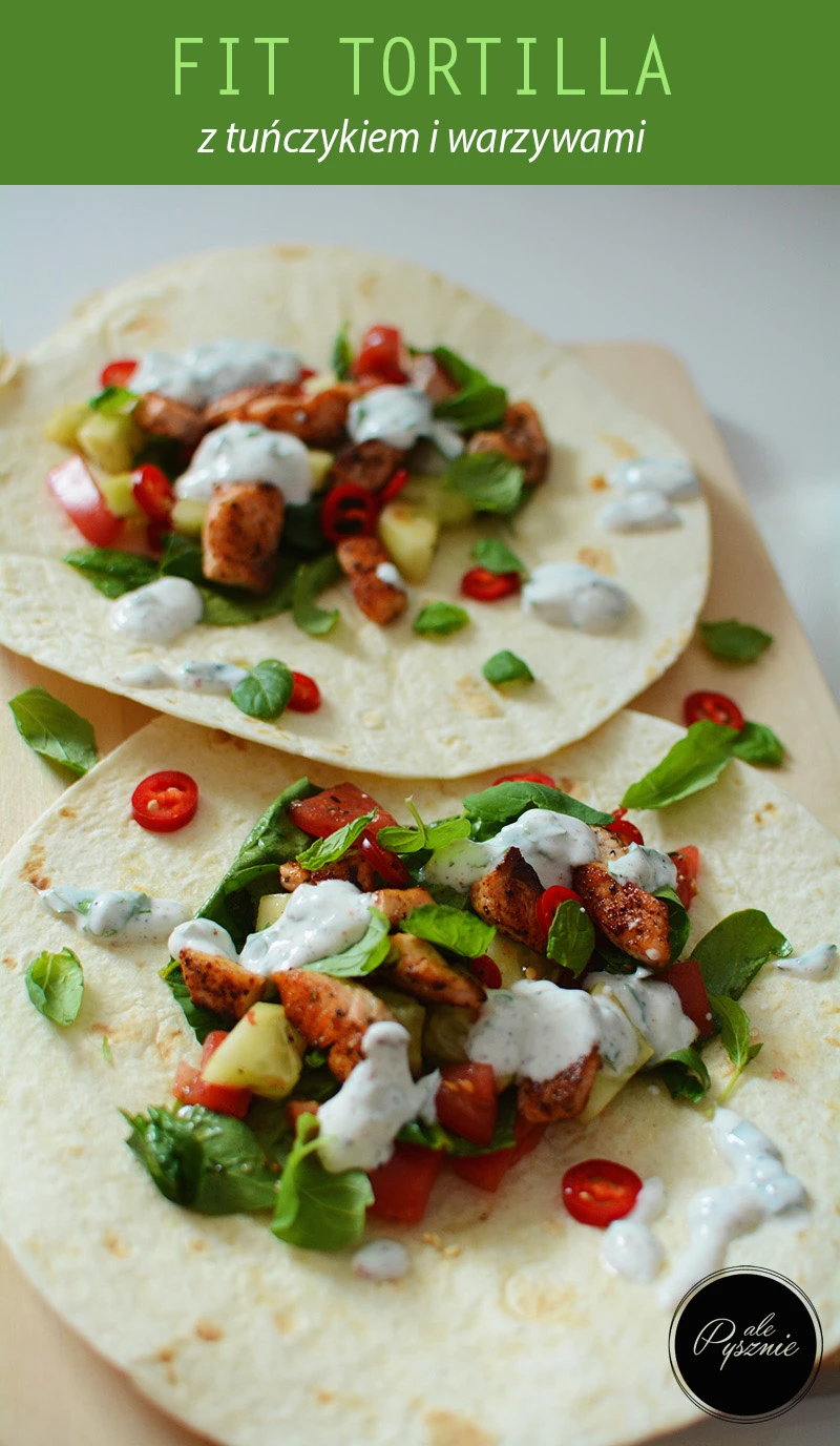 Ostro miętowa FIT tortilla z tuńczykiem
