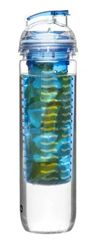Butelka z wkładem na owoce lub lód Fresh, niebieska (pojemność: 800 ml)