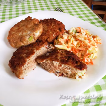 Kotlety mielone z porem i mozzarellą