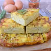 Pieczona frittata z ziemniakami i porami