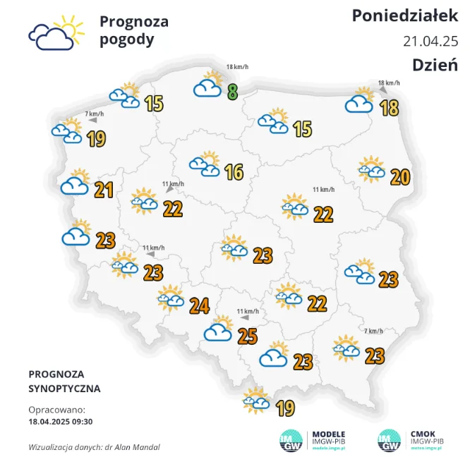 Zdjęcie IMGW opublikowało prognozę pogody na Święta Wielkanocne! W jeden dzień przyda się parasolka #4