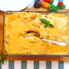 Zapiekanka makaronowa z pieczarkami i kurczakiem
