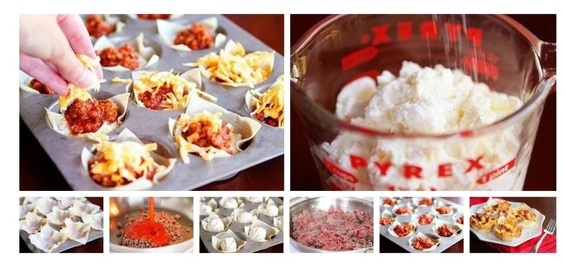 Mini lasagne w formie muffinkowej