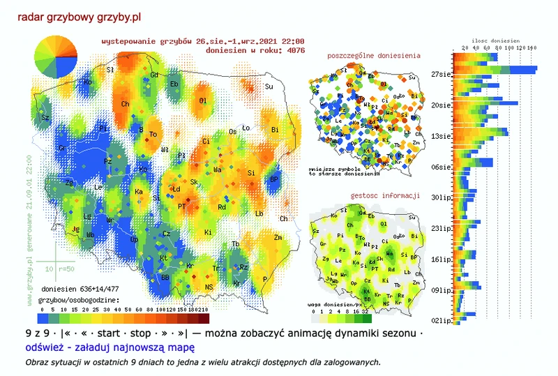 Gdzie najlepiej wybrać się na grzyby? Sprawdź mapę występowania grzybów.