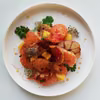 Krewetki z mango,chili i białym winem