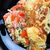 Omlet z pieczarkami i pomidorem