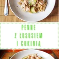 Penne z łososiem i cukinią