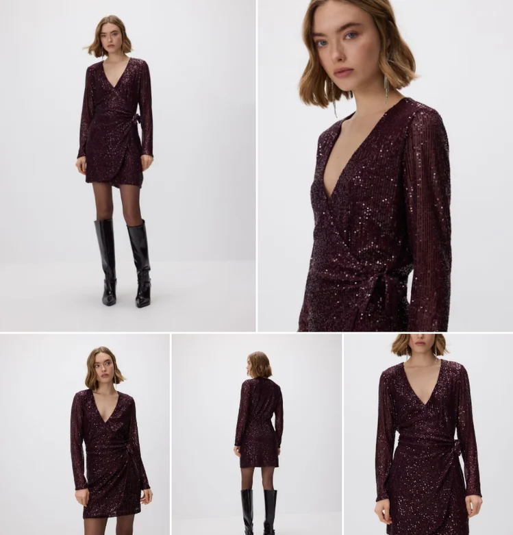 Zdjęcie Te sukienki z Reserved za 104 zł zrobią efekt wow na Sylwestra! Kopertowy krój i cekiny to boski duet dla każdej sylwetki #2