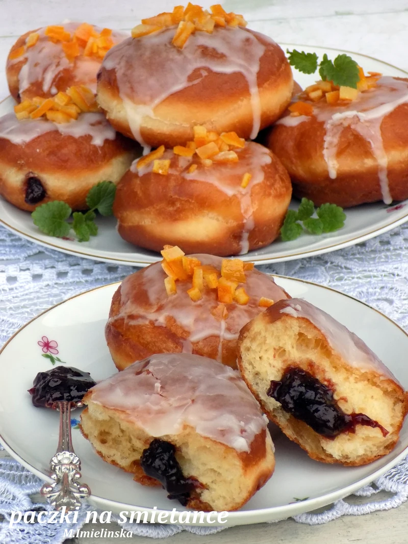 pączki na śmietance kremówce