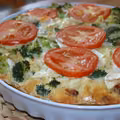 Tarta brokułowa z boczkiem i serem feta