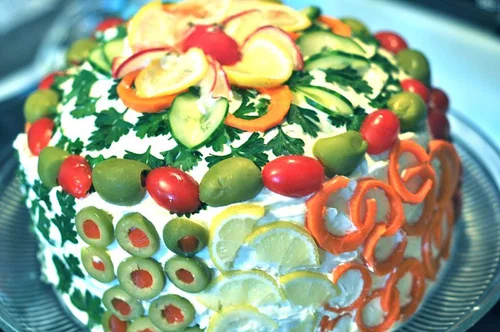 Dekoracje na sałatce