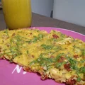 Omlet z rukolą i suszonymi pomidorami