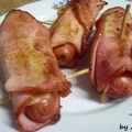 Grillowane zawijane parówki