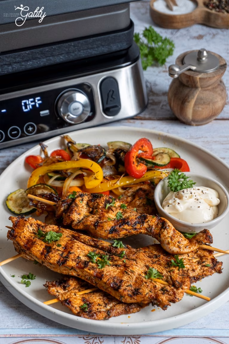 Grillowana pierś z kurczaka - przepis na szpadki