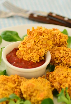 Fit nuggetsy z kurczaka - pieczone, NIE smażone