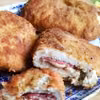 Kotlety schabowe z salami i serem