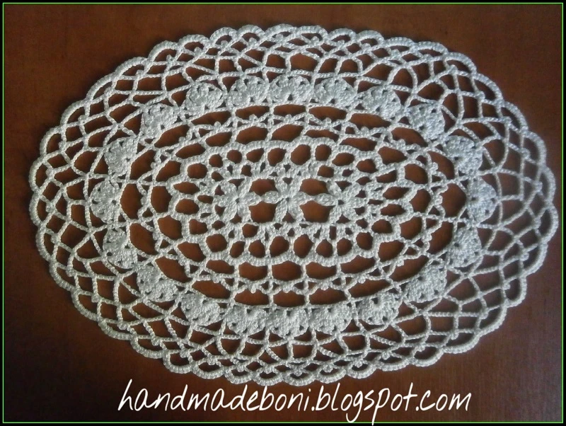 Owalna serwetka 35/24 cm. Tutorial.