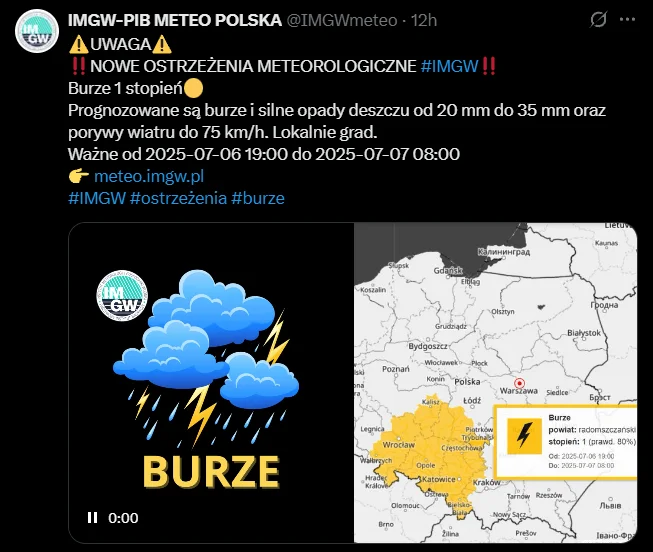 Zdjęcie Mieszkańcy tych rejonów Polski bardzo ważny SMS! RCB ostrzega i prosi o przygotowanie się #2