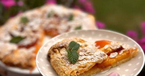 Krucha tarta z nektarynkami - galette