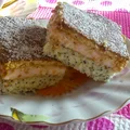 Ciasto z budyniem malinowym