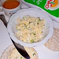 Lekka pasta z czosnkiem na waflach ryżowych