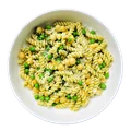 Makaron z pesto z groszkiem i cieciorką