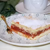 Kruchy placek z rabarbarem