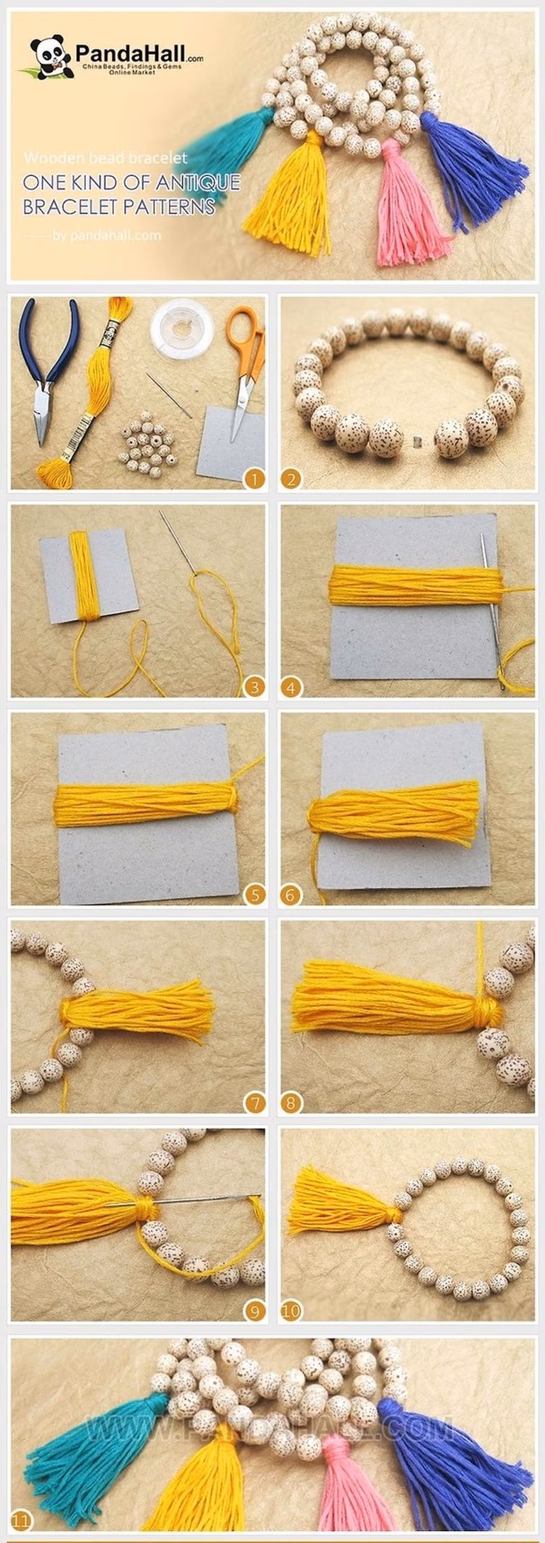 DIY- bransoletki z frędzlami