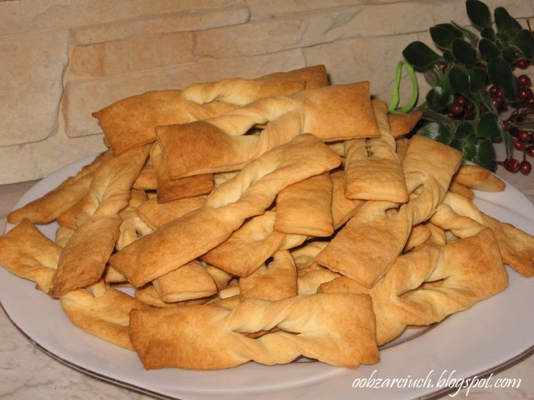 Faworki pieczone w piekarniku