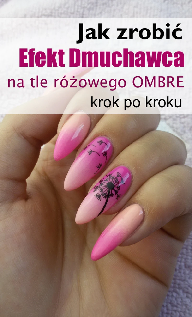 Jak zrobić efekt dmuchawca na tle różowego OMBRE
